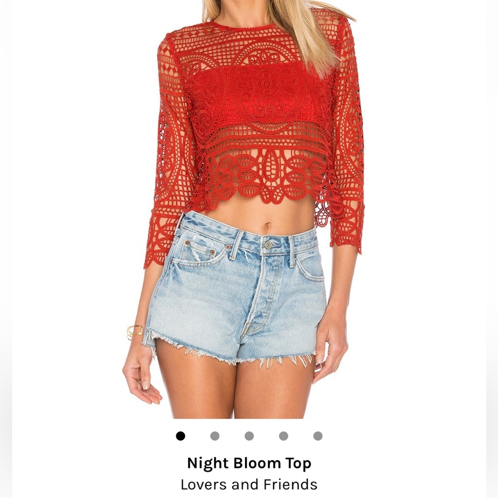 Lovers + Friends Mesh Top